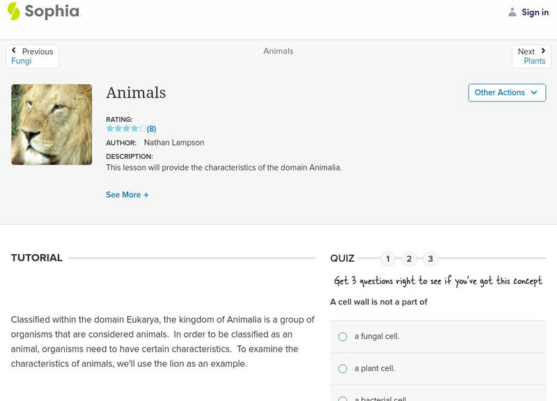 Sophia: Animals Unit Plan Sophia: Animals Unit Plan