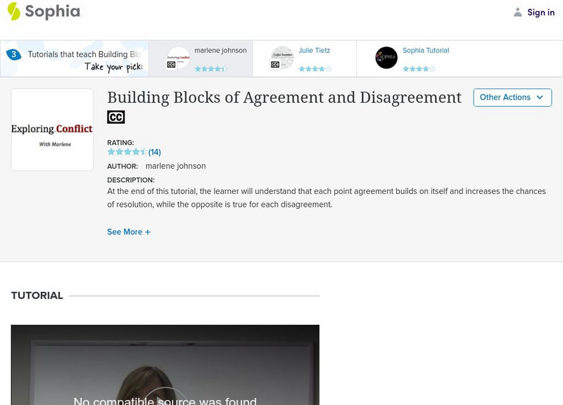 Sophia: Building Blocks of Agreement and Disagreement: Lesson 1 Instructional Video Sophia: Building Blocks of Agreement and Disagreement: Lesson 1 Instructional Video