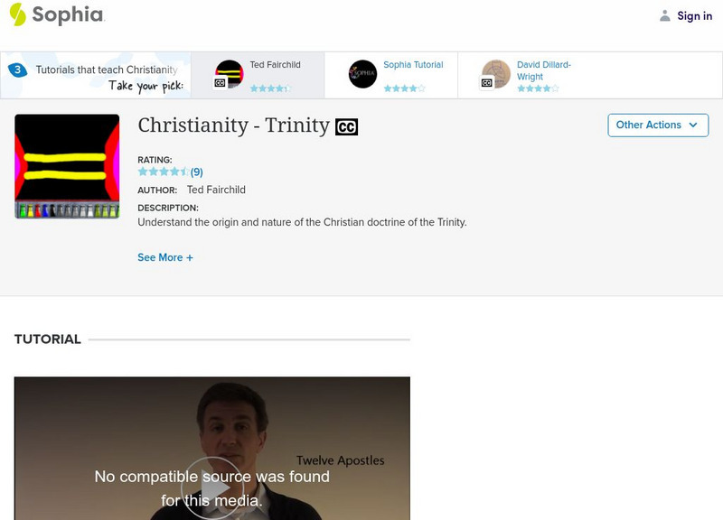 Sophia: Christianity Trinity: Lesson 3 Instructional Video