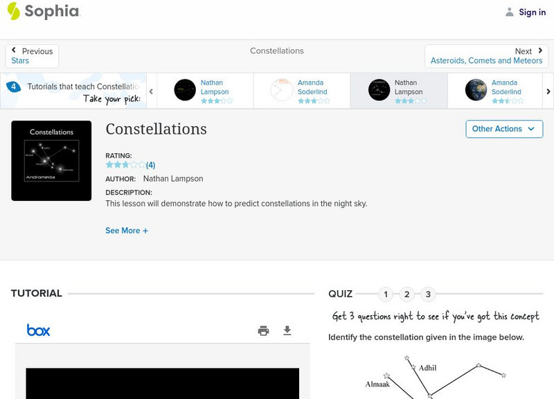 Sophia: Constellations: Lesson 2 PPT Sophia: Constellations: Lesson 2 PPT