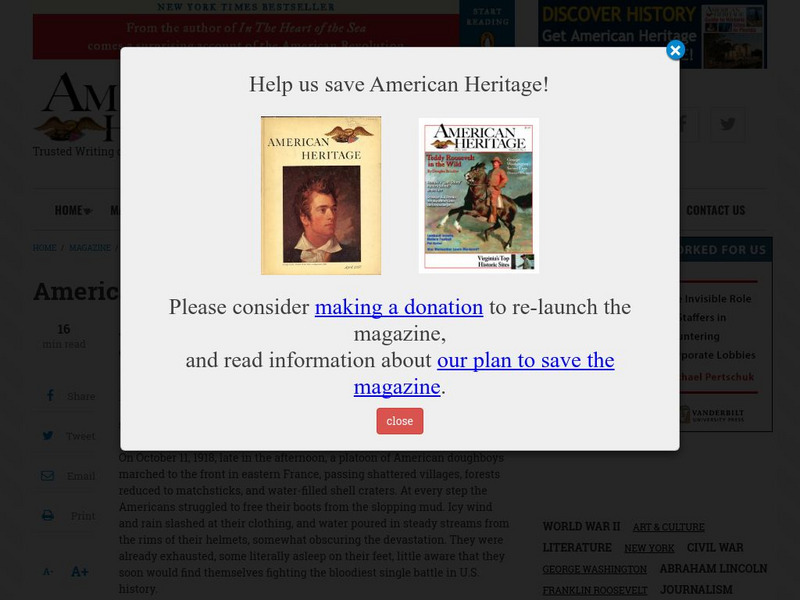 American Heritage: America's Bloodiest Battle Article American Heritage: America's Bloodiest Battle Article