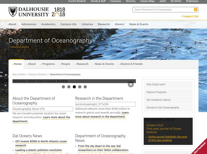 Dalhousie University: Department of Oceanography Website Dalhousie University: Department of Oceanography Website