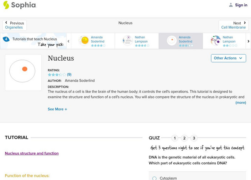 Sophia: Nucleus: Lesson 2 Unit Plan Sophia: Nucleus: Lesson 2 Unit Plan
