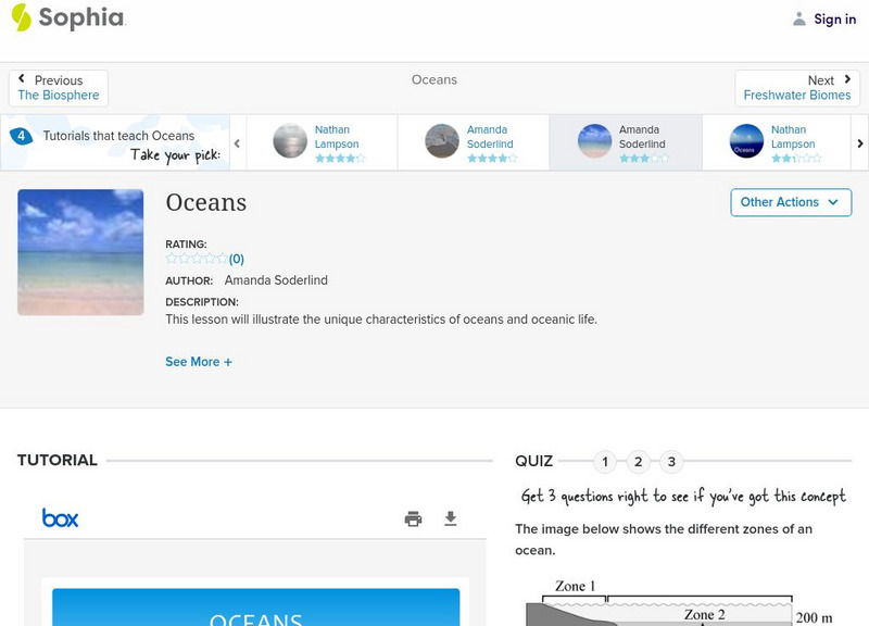 Sophia: Oceans: Lesson 2 PPT Sophia: Oceans: Lesson 2 PPT