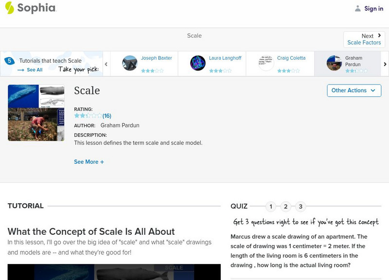 Sophia: Scale: Lesson 4 Instructional Video