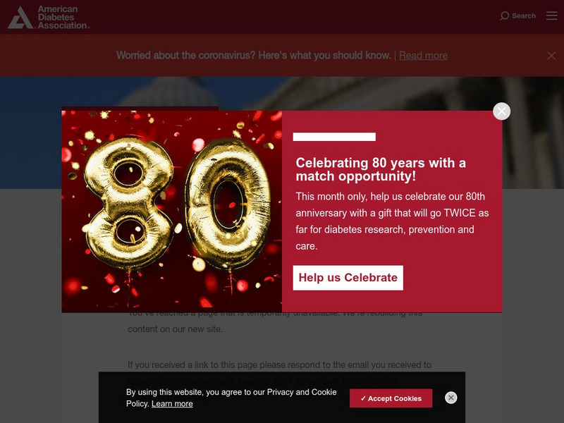 American Diabetes Association: Living With Diabetes: For Parents and Kids Website American Diabetes Association: Living With Diabetes: For Parents and Kids Website