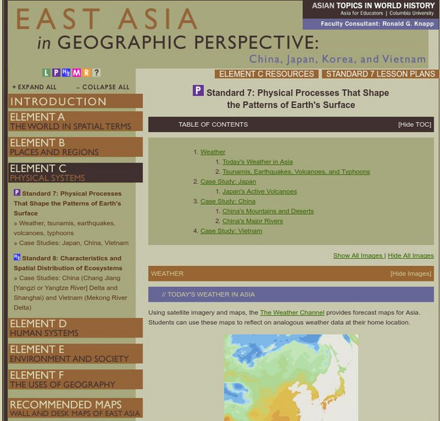Columbia University: East Asia in Geographic Perspective Unit Plan Columbia University: East Asia in Geographic Perspective Unit Plan