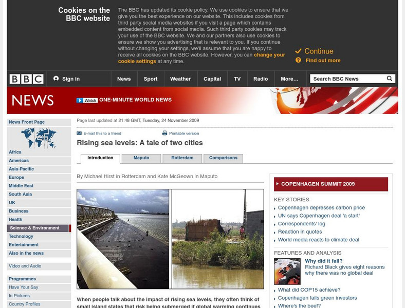 Bbc News: Rising Sea Levels: A Tale of Two Cities Article Bbc News: Rising Sea Levels: A Tale of Two Cities Article