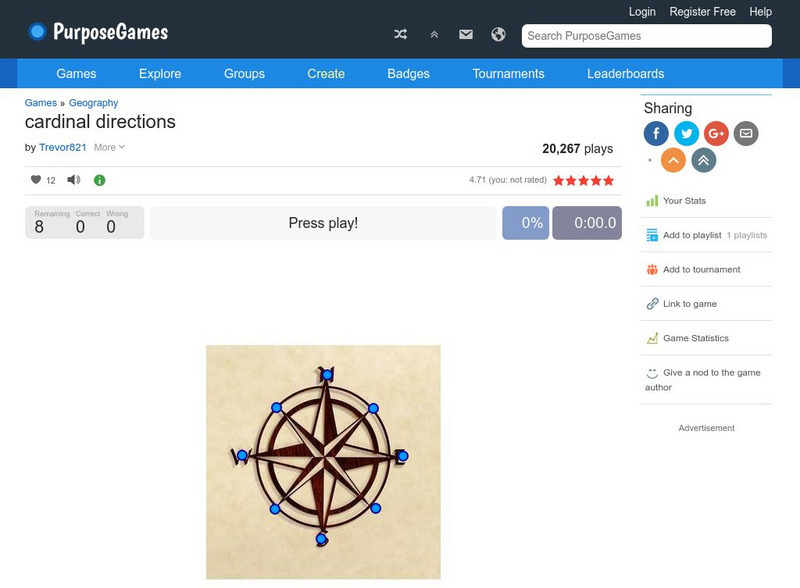 Purpose Games: Cardinal Directions Interactive Purpose Games: Cardinal Directions Interactive