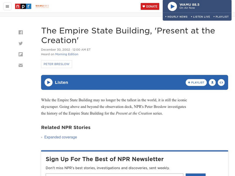 Npr: Empire State Building Audio Npr: Empire State Building Audio