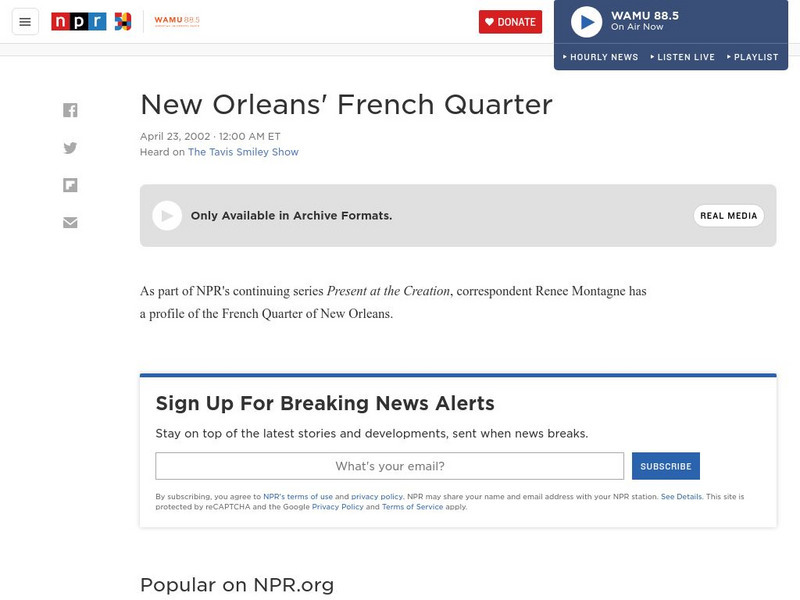 Npr: The French Quarter Audio Npr: The French Quarter Audio