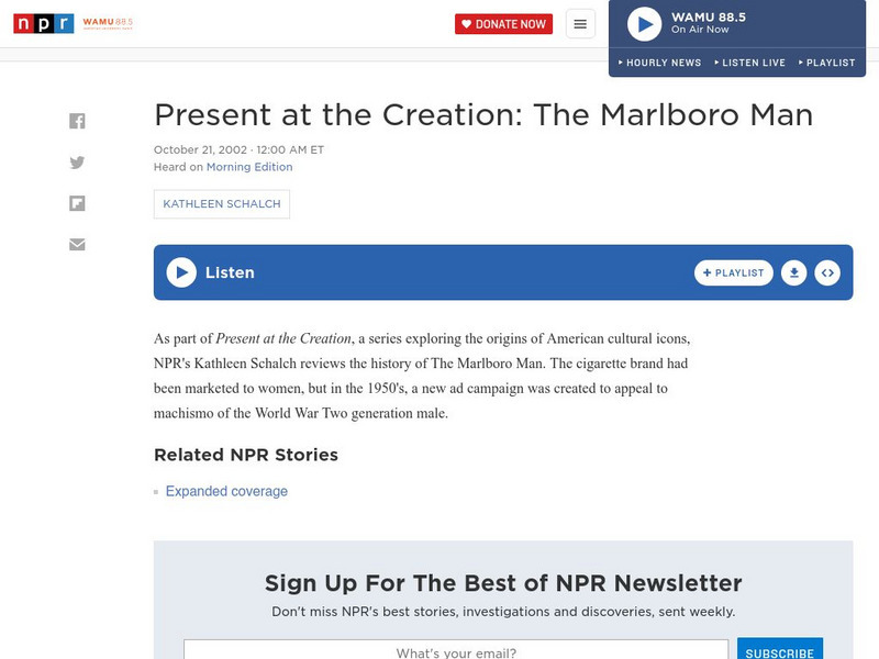 Npr: The Marlboro Man Audio Npr: The Marlboro Man Audio