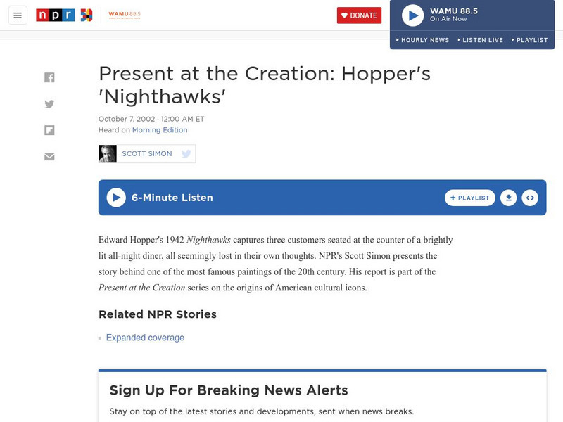 Npr: Edward Hopper's Nighthawks Audio Npr: Edward Hopper's Nighthawks Audio