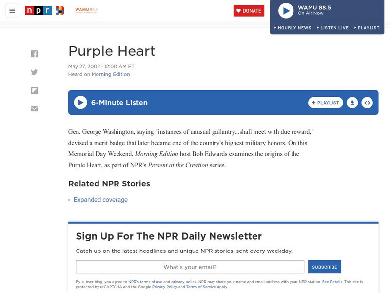 Npr: The Purple Heart Audio Npr: The Purple Heart Audio