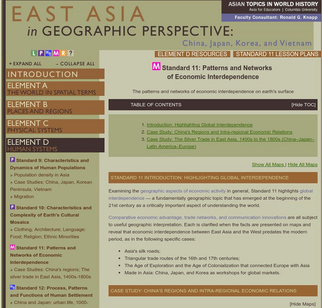 Columbia University: East Asia Geographic Perspective: Standard 11 Unit Plan Columbia University: East Asia Geographic Perspective: Standard 11 Unit Plan