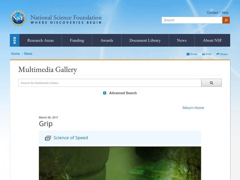 National Science Foundation: Science of Speed: Grip Instructional Video National Science Foundation: Science of Speed: Grip Instructional Video