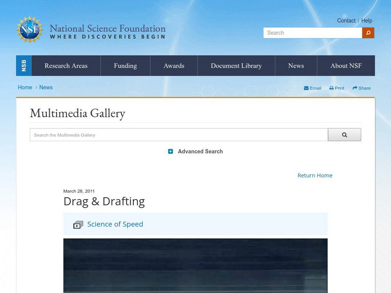 National Science Foundation: Science of Speed: Drag & Drafting Instructional Video National Science Foundation: Science of Speed: Drag & Drafting Instructional Video