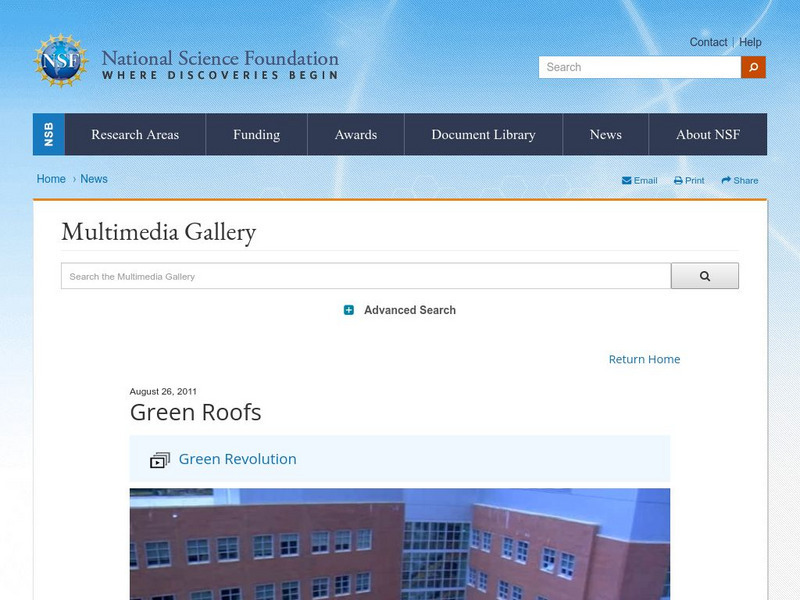 National Science Foundation: Green Revolution: Green Roofs Instructional Video National Science Foundation: Green Revolution: Green Roofs Instructional Video