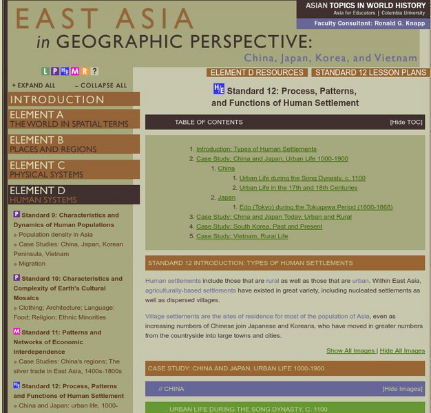Columbia University: East Asia in Geographic Perspective Unit Plan Columbia University: East Asia in Geographic Perspective Unit Plan