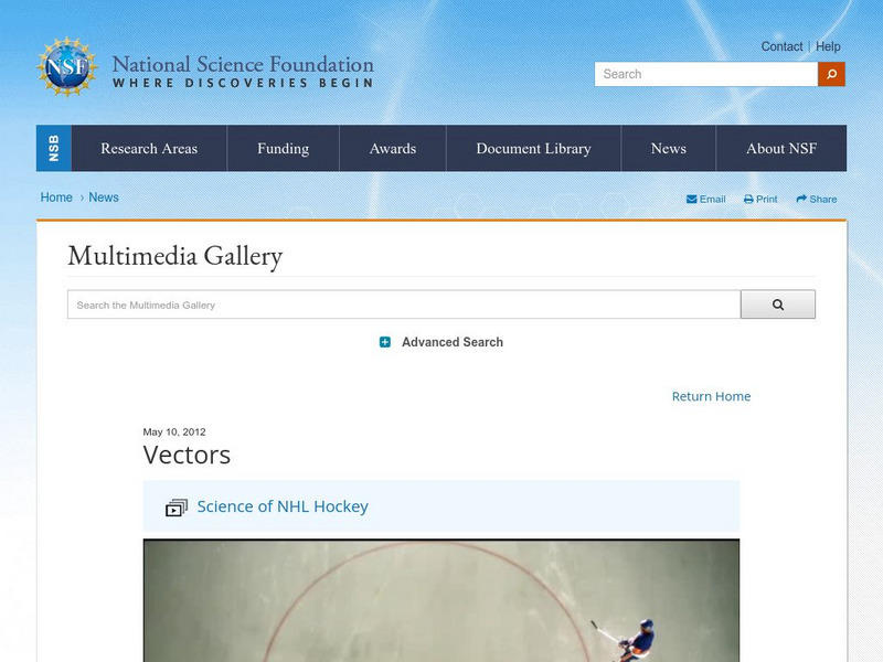 National Science Foundation: Science of Nhl Hockey: Vectors Instructional Video National Science Foundation: Science of Nhl Hockey: Vectors Instructional Video
