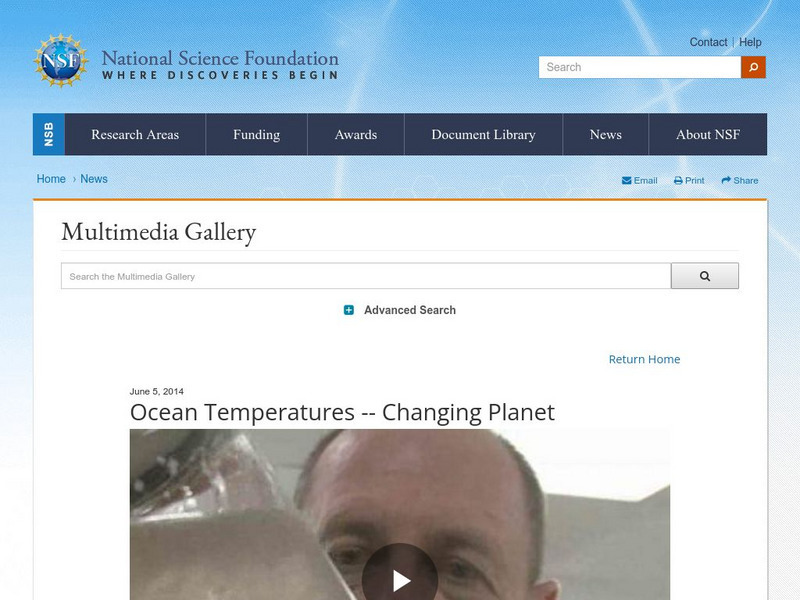 National Science Foundation: Ocean Temperatures Changing Planet Instructional Video National Science Foundation: Ocean Temperatures Changing Planet Instructional Video