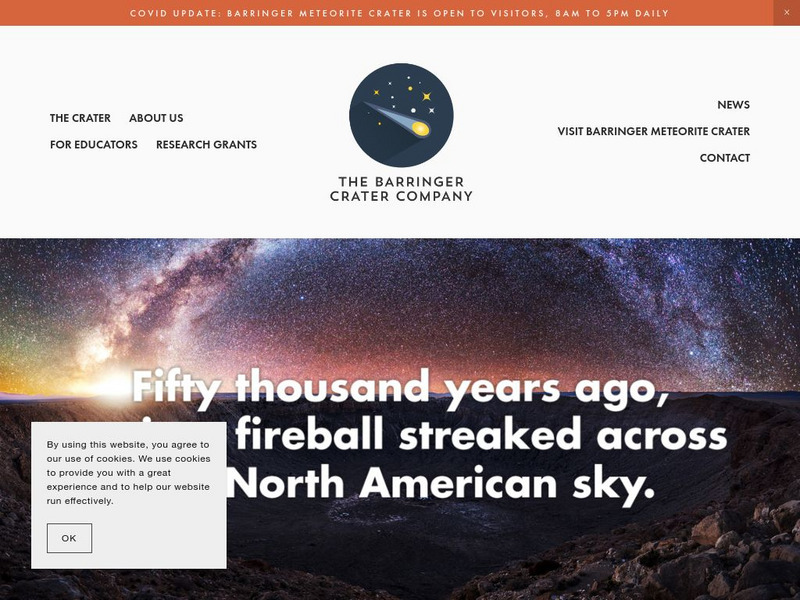 The Barringer Meterorite Crater Website The Barringer Meterorite Crater Website