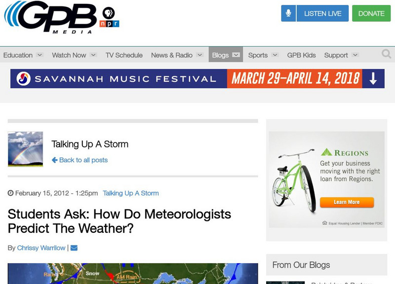 Gpb: Talking Up a Storm Article Gpb: Talking Up a Storm Article