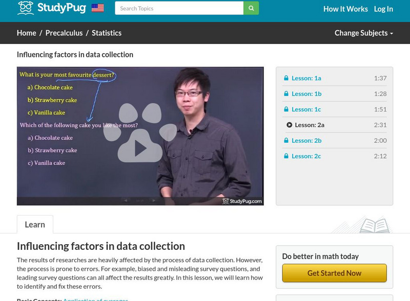 Study Pug: Influencing Factors in Data Dollection Instructional Video