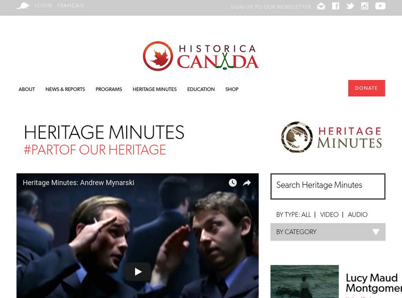 Historica Canada: History by the Minute: Andrew Mynarski Website Historica Canada: History by the Minute: Andrew Mynarski Website