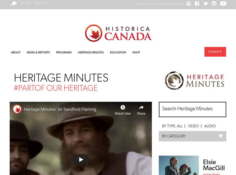 History by the Minute: Sir Sanford Fleming Website History by the Minute: Sir Sanford Fleming Website