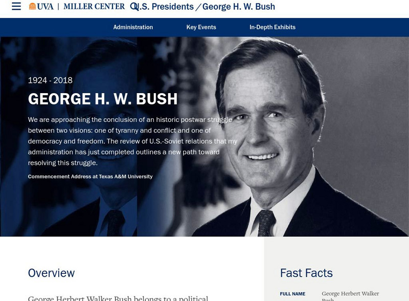 Miller Center at Uva: u.s. Presidents: George Herbert Walker Bush Website Miller Center at Uva: u.s. Presidents: George Herbert Walker Bush Website