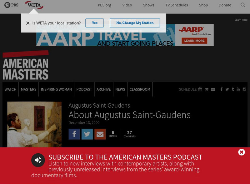 Pbs: American Masters: Augustus Saint Gaudens Website Pbs: American Masters: Augustus Saint Gaudens Website