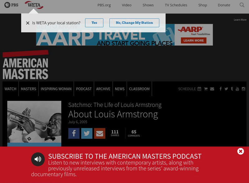 Pbs: American Masters: Louis Armstrong Website Pbs: American Masters: Louis Armstrong Website