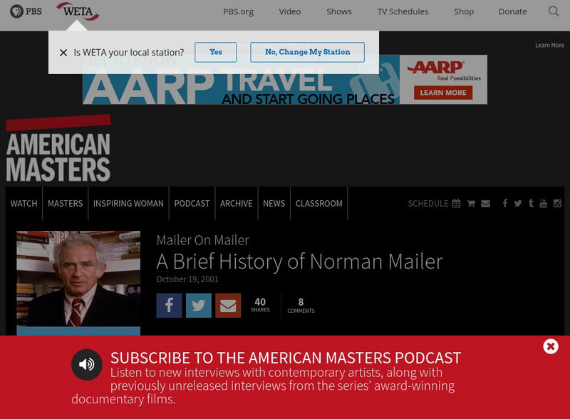 Pbs: American Masters: Norman Mailer Website Pbs: American Masters: Norman Mailer Website