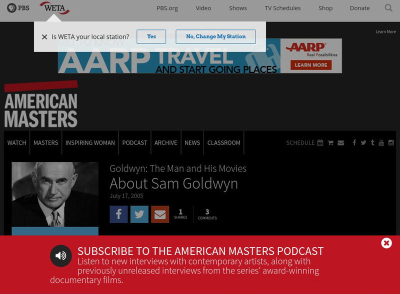 Pbs: American Masters: Sam Goldwyn Website Pbs: American Masters: Sam Goldwyn Website