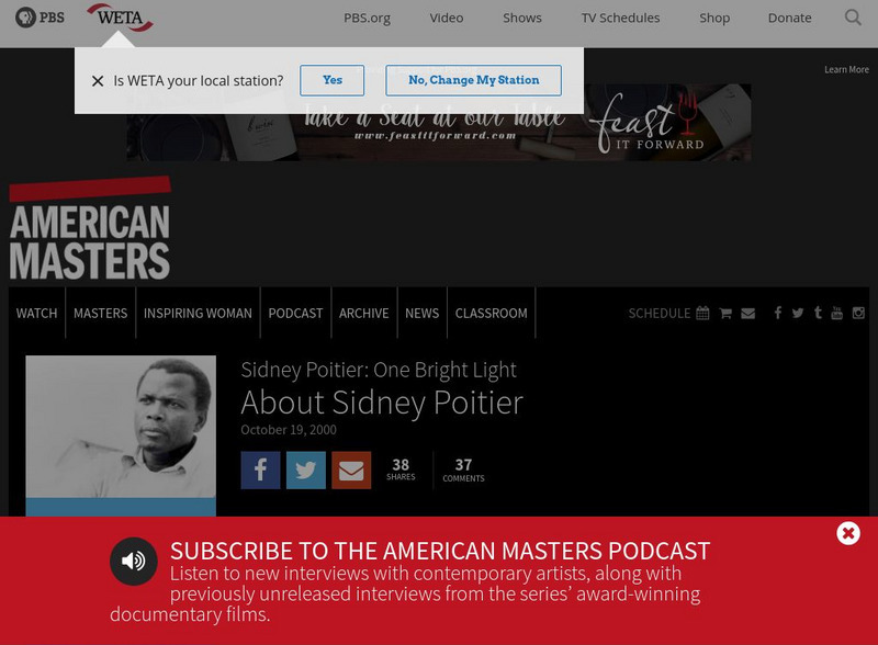 Pbs: American Masters: Sidney Poitier: One Bright Light Website Pbs: American Masters: Sidney Poitier: One Bright Light Website