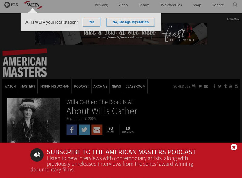 Pbs: American Masters: Willa Cather Website