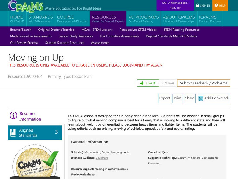 Moving on Up Lesson Plan Moving on Up Lesson Plan