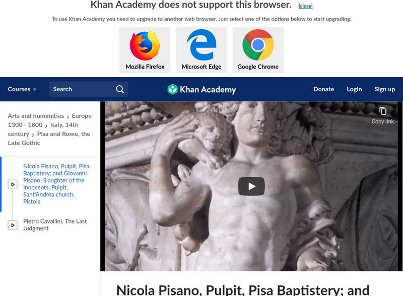 Khan Academy: Art History: Nicola and Giovanni Pisano Instructional Video Khan Academy: Art History: Nicola and Giovanni Pisano Instructional Video