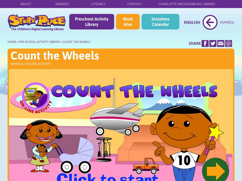Story Place: Count the Wheels Activity Story Place: Count the Wheels Activity