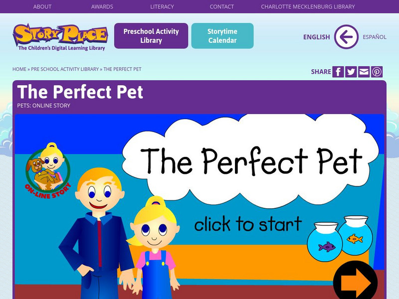 Story Place: Preschool Library: The Perfect Pet Instructional Video Story Place: Preschool Library: The Perfect Pet Instructional Video