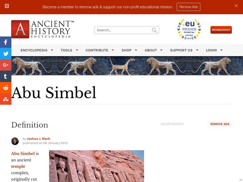 World History Encyclopedia: Abu Simbel Handout World History Encyclopedia: Abu Simbel Handout