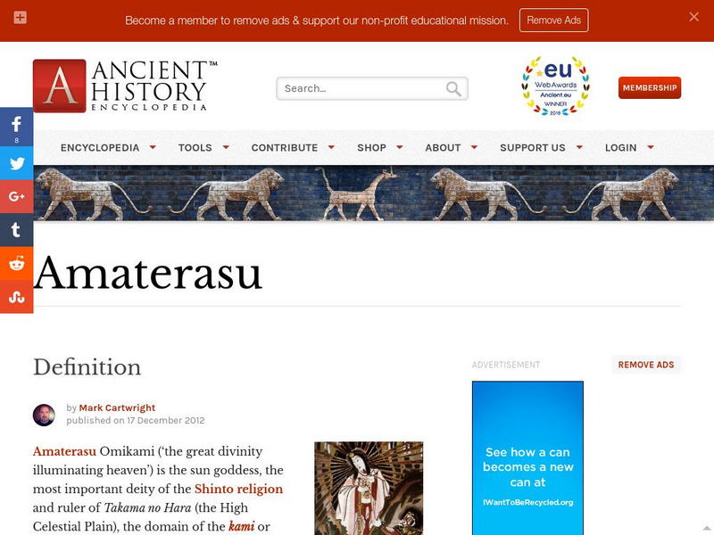 World History Encyclopedia: Amaterasu Handout World History Encyclopedia: Amaterasu Handout