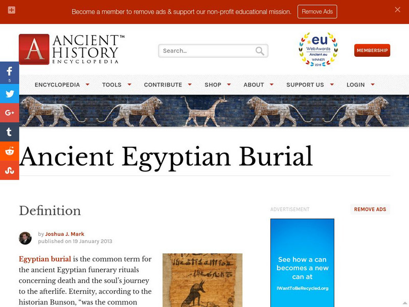 World History Encyclopedia: Ancient Egyptian Burial Handout World History Encyclopedia: Ancient Egyptian Burial Handout