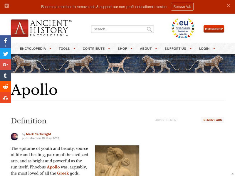 World History Encyclopedia: Apollo Handout World History Encyclopedia: Apollo Handout