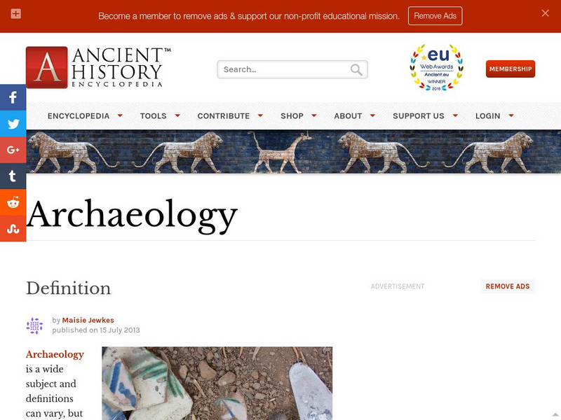 World History Encyclopedia: Archaeology Handout World History Encyclopedia: Archaeology Handout