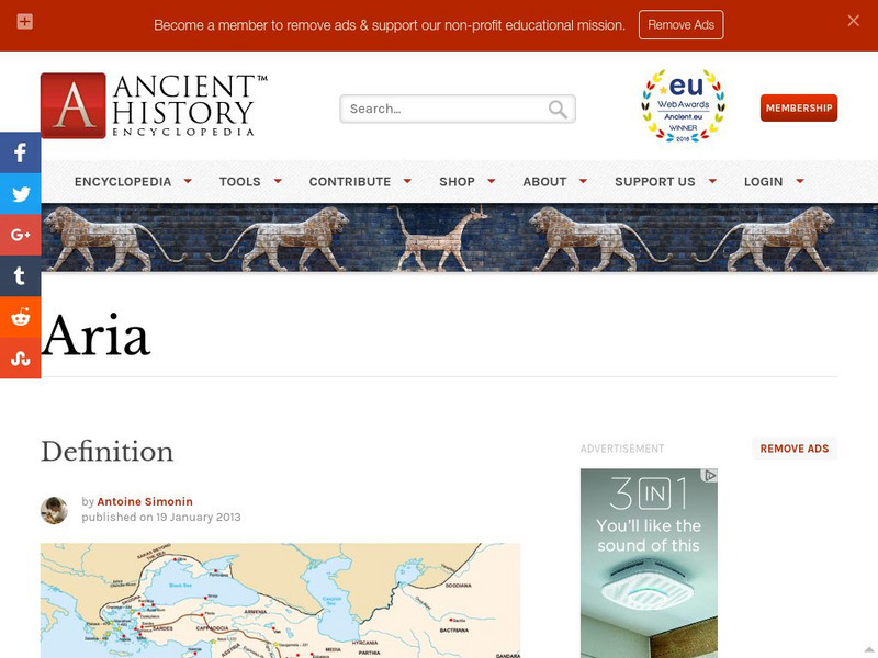 World History Encyclopedia: Aria Handout