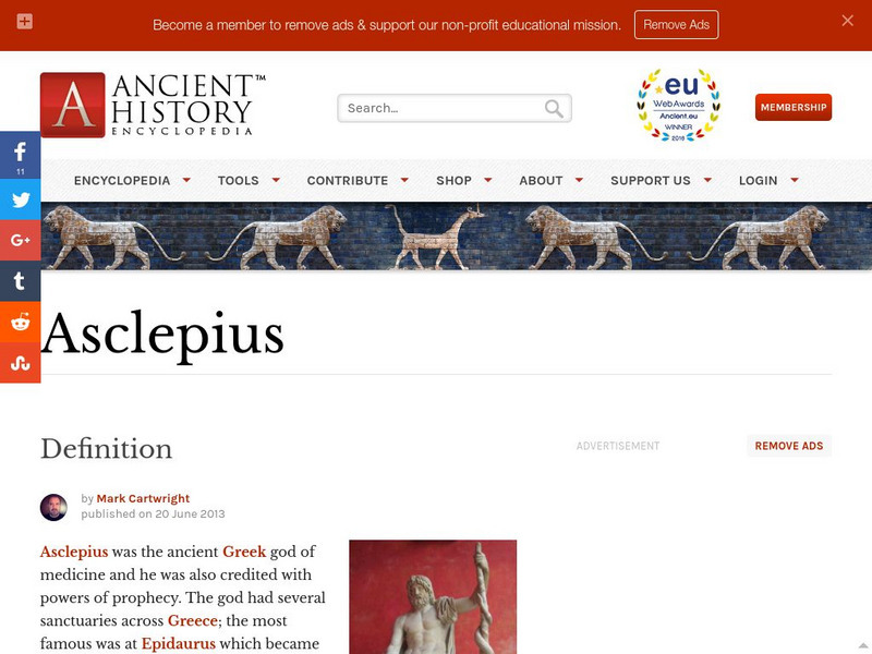 World History Encyclopedia: Asclepius Handout