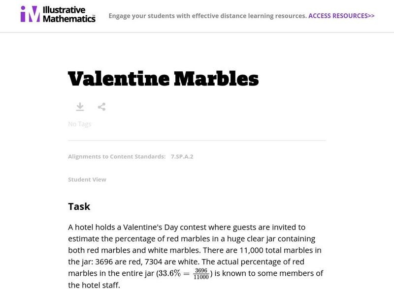 Illustrative Mathematics: Valentine Marbles Lesson Plan Illustrative Mathematics: Valentine Marbles Lesson Plan