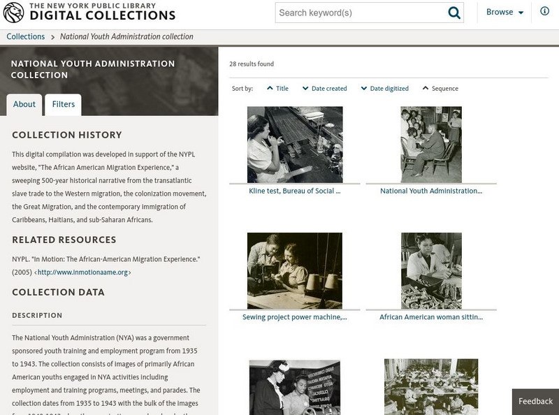 Nypl Digital Gallery: National Youth Administration Collection Graphic Nypl Digital Gallery: National Youth Administration Collection Graphic